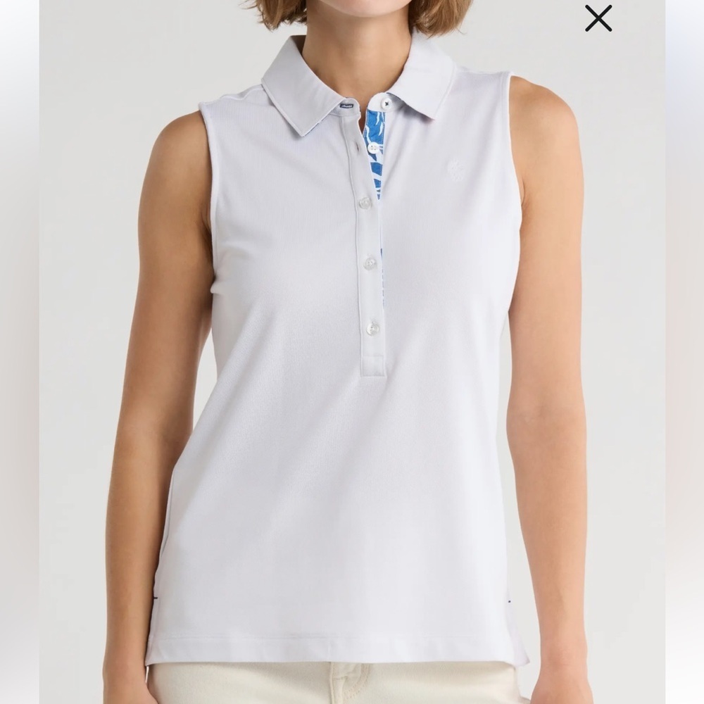 NWT Tommy Bahama XL Paradise Pique Sleeveless Polo Shirt Golf Minimalist Outdoor